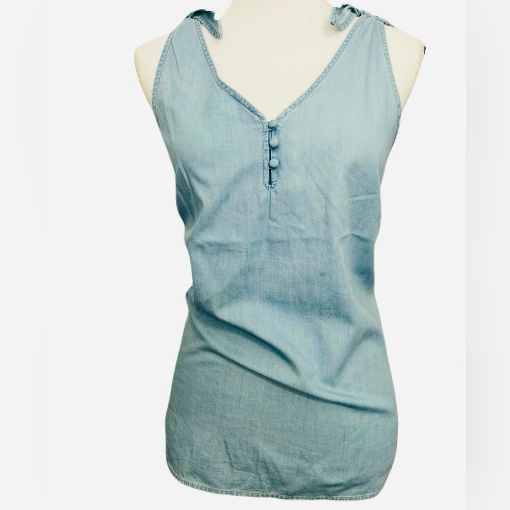 St. John’s Bay Chambray Tank Top, Size P Small